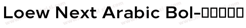 Loew Next Arabic Bol字体转换